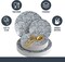 Trendables Fancy Plastic Wedding Dinnerware Set – Gold Disposable Forks Spoons Knives, 10” Charger Plates & 8” Dessert Plates – Elegant Reception, Holiday, Banquet & Special Event Supplies